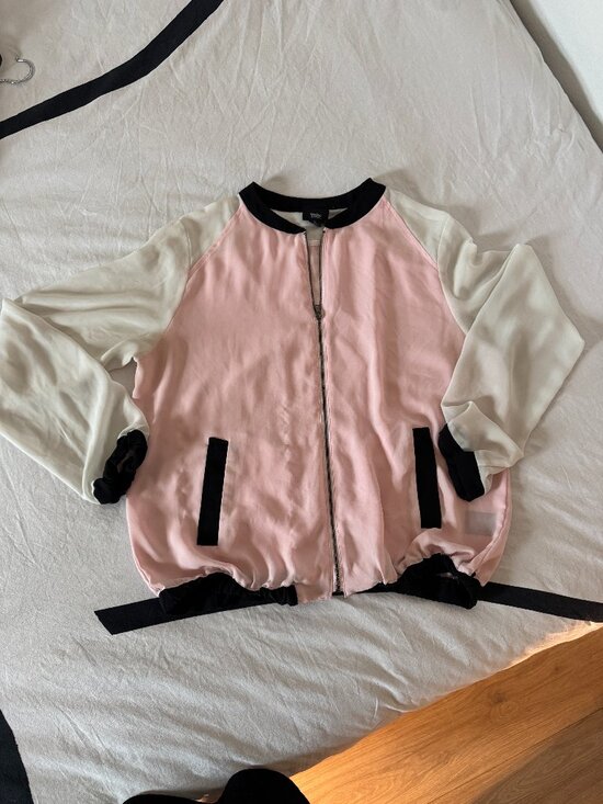 Mossimo Supply Co. Jackets & Blazers - Mossimo Supply Co. Blush Pink Colorblock Bomber Jacket Sz L
